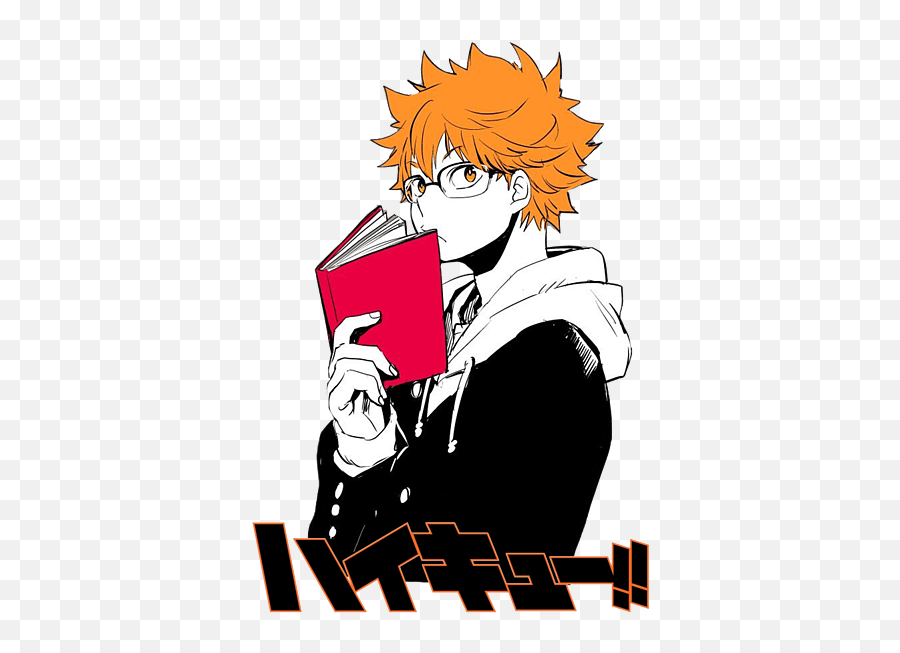 Haikyuu Hinata Shoyo Reading Book Shower Curtain - Hinata Shoyo With Glasses Png,Hinata Icon