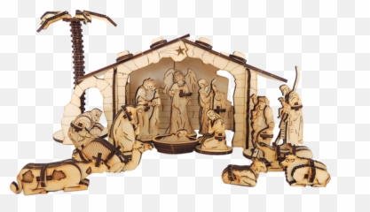 Nativity - Set 3D extra large Wooden Puzzle Scene png