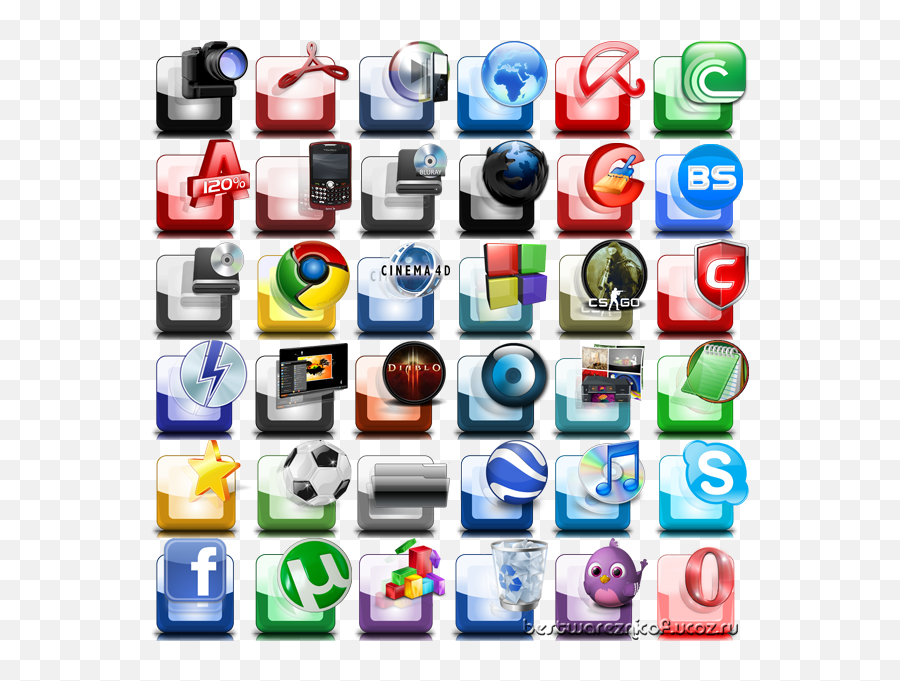 Icon Pack - Technology Applications Png,Rocketdock Icon Set