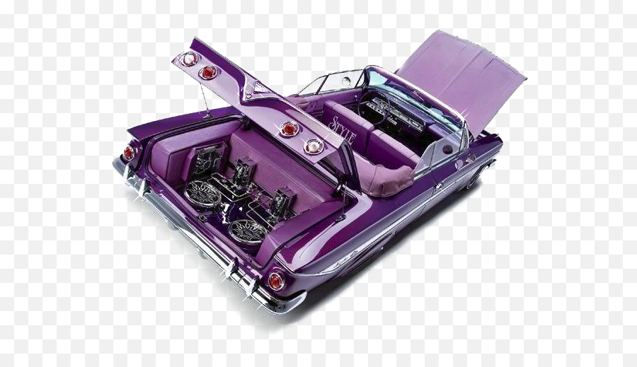 Purple 61 Impala Lowrider Psd Official Psds - Lowrider Magazine Png,Low Rider Png