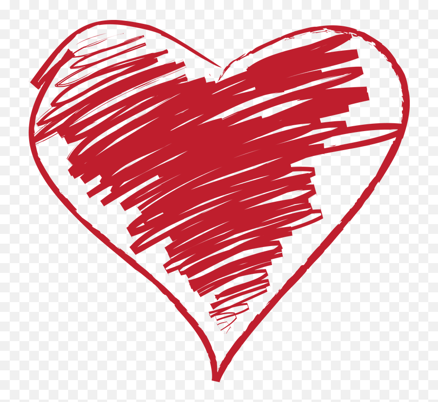Clipart Hearts Scribble Transparent - Scribble Heart Clipart Png,Scribble Heart Png