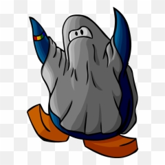 Download Bambadee Ghost - Club Penguin Ghost Costume Full Club Penguin Halloween Ghost Png,Ghost Emoji Png