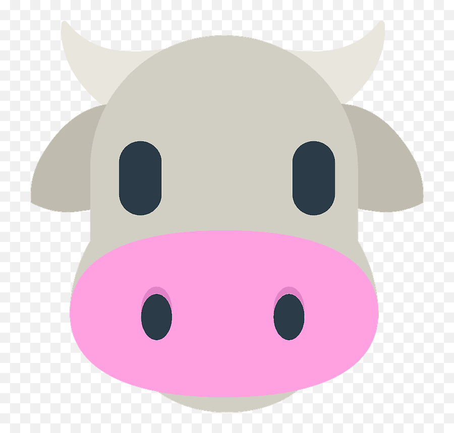 Cow Face Emoji - Cow Face Emoji Png,Cow Emoji Png