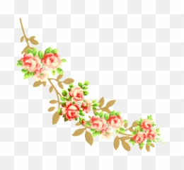 Corner Design Png Free Download - Flowers Hd
