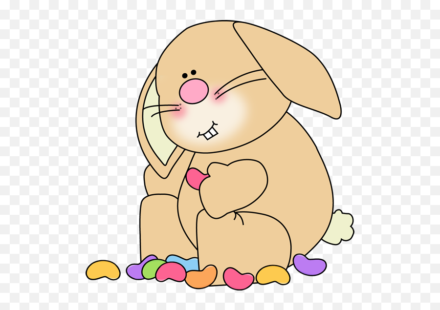 Bunny Eating Jelly Beans Clip Art - Bunny Eating Jelly Beans Easter Bunny Jelly Beans Png,Jelly Bean Png
