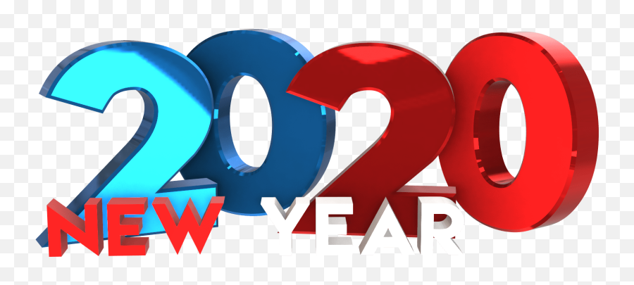 Colorful 3d Happy New Year 2020 Png Transparent Images Free - Happy New Year Png 2020,Happy Transparent Background