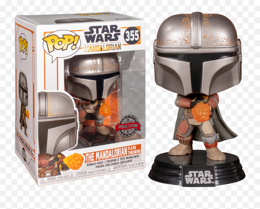 Funko Pop Star Wars The Mandalorian - The Mandalorian With Flame 355 Mandalorian With Funko Pop Png,Flamethrower Png