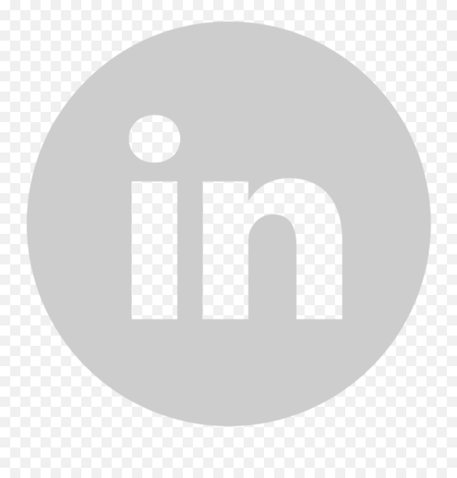Circle Gray Linkedin Icon - White Linkedin Logo Png,Linkedin Transparent