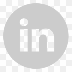 Circle Gray Linkedin Icon - White Linkedin Logo Png