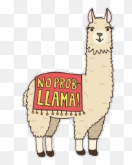 Download Llama Clipart Picsart - No Prob Llama Full Size Transparent Llama Clipart Png,Llama Png