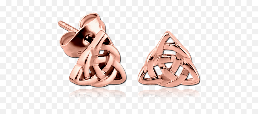 Rose Gold Plated Celtic Knot Earrings - Earrings Png,Celtic Knot Png