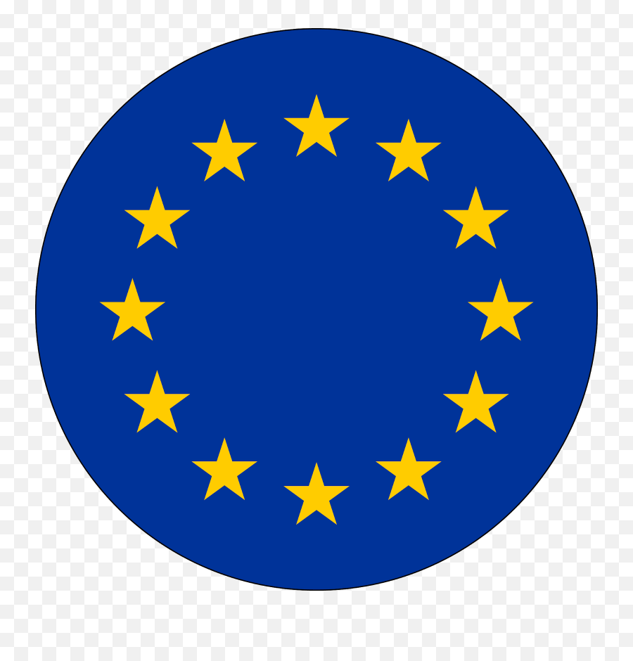 Euro Europe Flag Round Stars Icon - European Union Flag Circle Png,Rounded Star Png