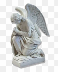 Angel Praying Kneeling Png Free Download All - Statue Kneeling Praying Praying Angel,Angel Statue Png