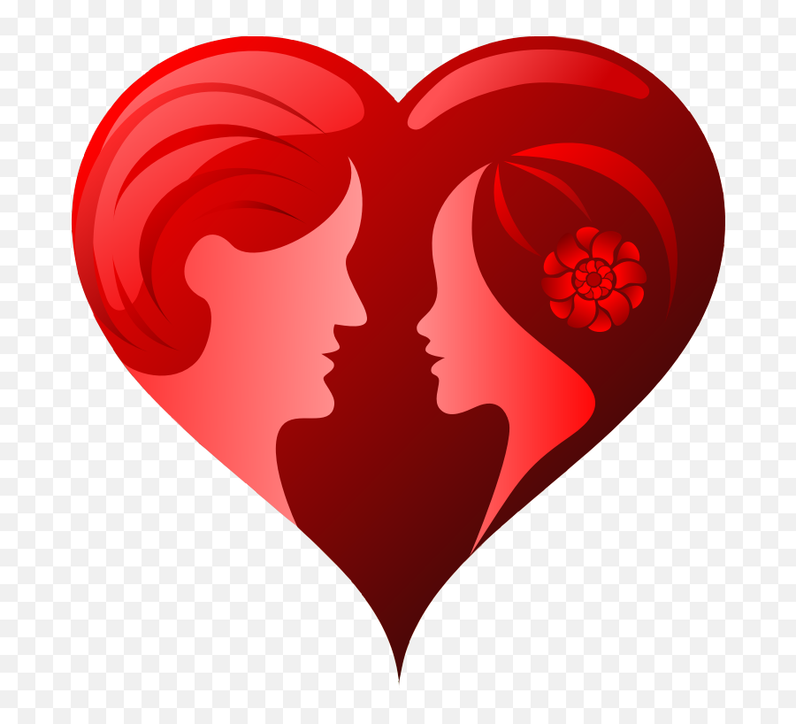 Couple Heart Logo Png Clipart - Valentines Day Couple Png,Heart Logo Png