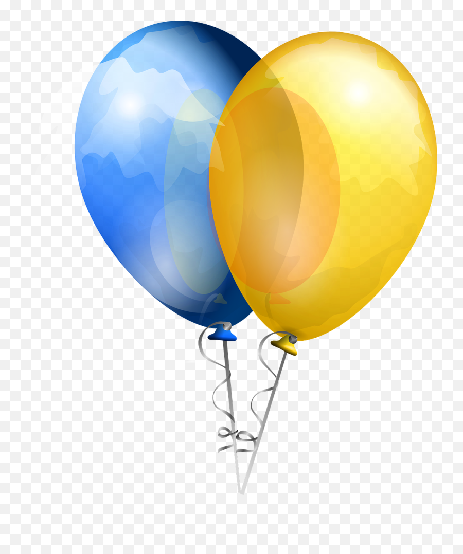 Balloons Helium Party - Blue And Yellow Balloons Clipart Png,Up Balloons Png