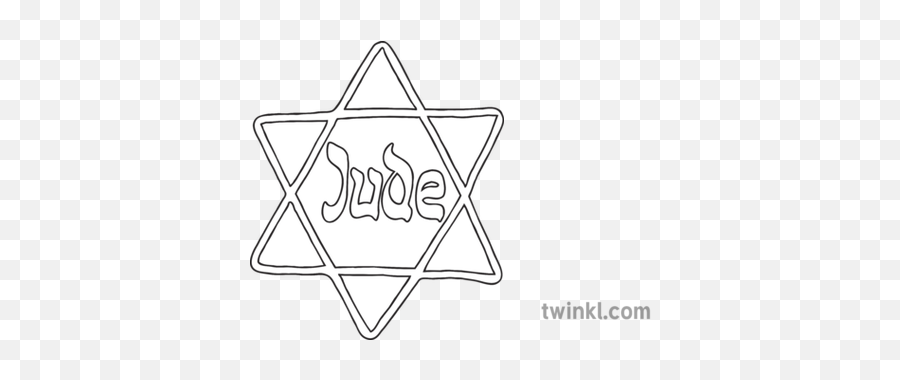 Jewish Yellow Star Of David Badge History Nazi Secondary Bw Rgb - Sign Png,Jewish Star Png