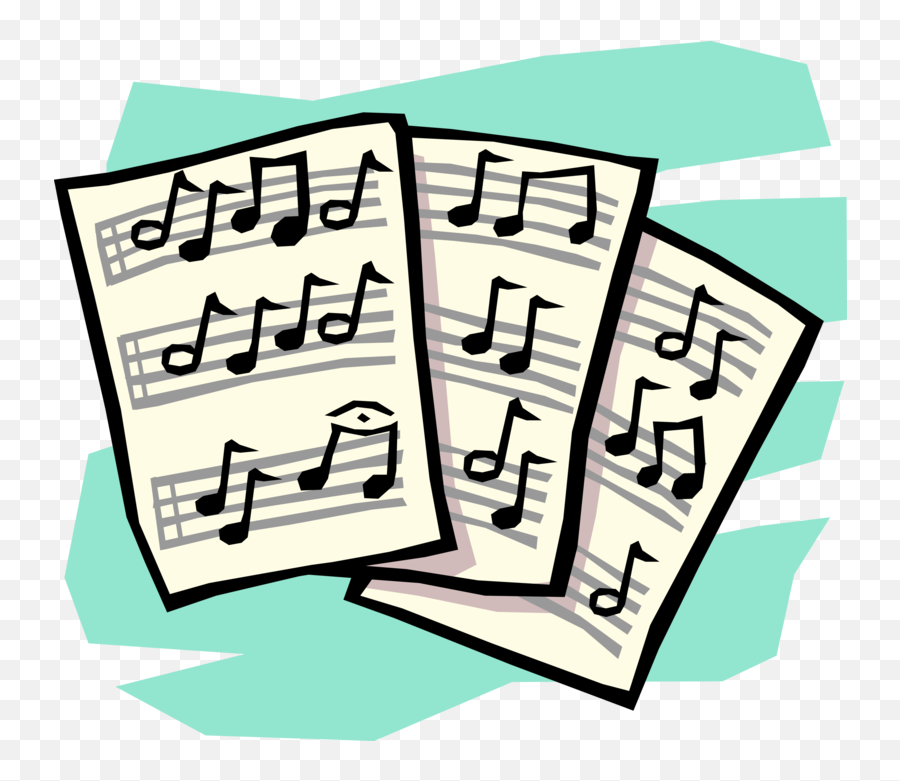 Vector Illustration Of Sheet Music Musical Notation - Sheet Transparent Sheet Music Clipart Png,Music Clipart Png