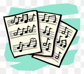 Vector Illustration Of Sheet Music Musical Notation - Transparent Clipart png