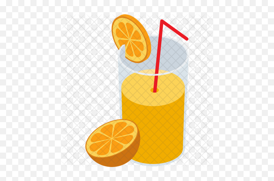Orange Juice Glass Icon Of Isometric - Fruit Juice Icon Png,Orange ...