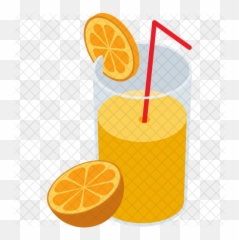 Orange Juice Glass Icon Of Isometric - Fruit Juice Icon Png,Orange Juice Png