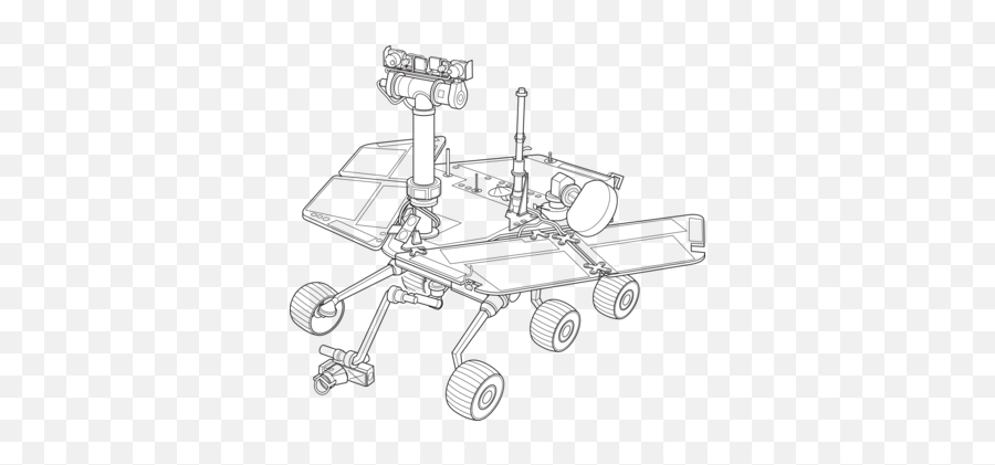 Mars Science Laboratory Photo Background Transparent Png - Drawing Space Rover Sketch,Mars Transparent Background