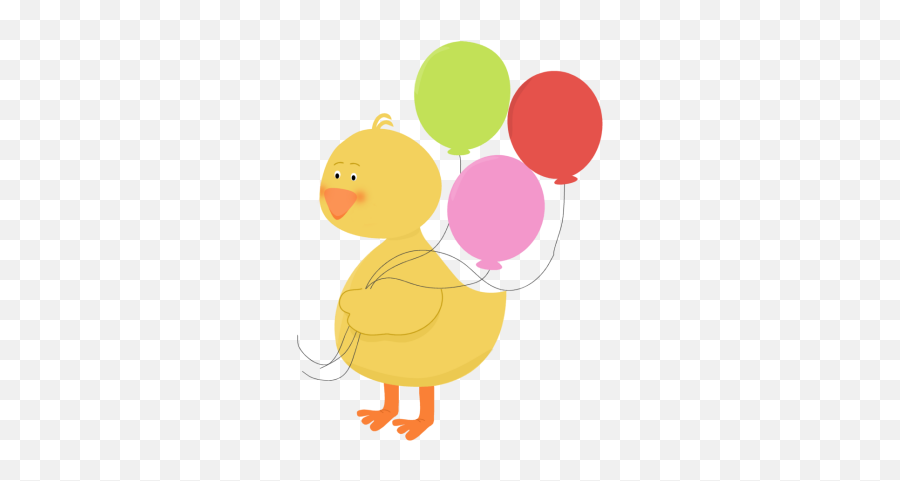 Download Hd Duck With Balloons - Animal Holding Balloon Duck With Balloons Clipart Png,Balloons Clipart Transparent