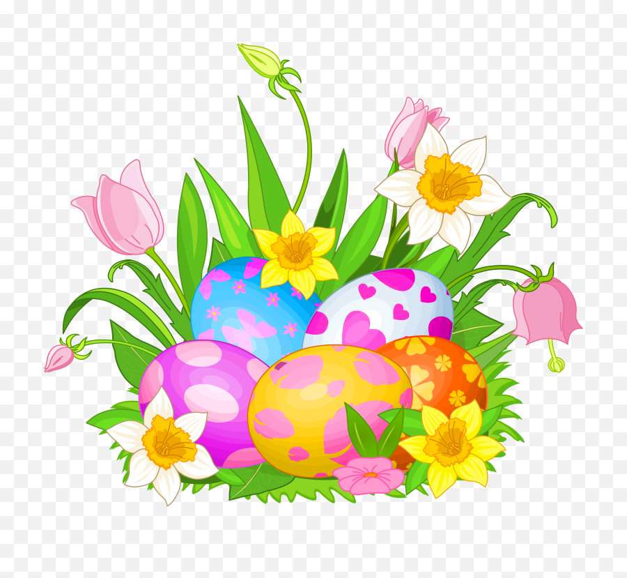Library Of Easter Picture Free Download Flower Png Files - Free Easter Clip Art,Easter Eggs Transparent Background