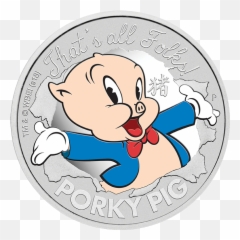 Porky Pig 1oz Silver Proof Coin - Cartoons Pig Png,Porky Pig Png