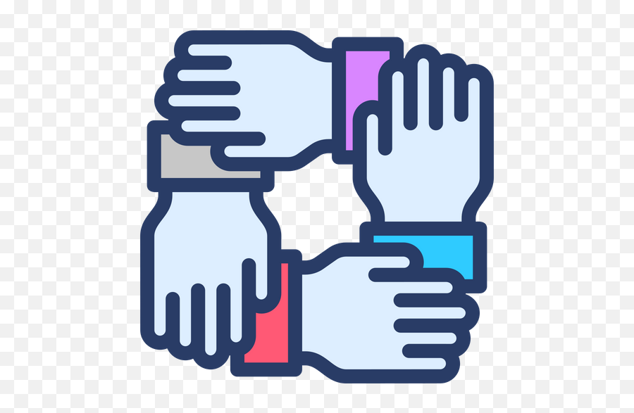 Available In Svg Png Eps Ai Icon Fonts - Four Hands Together Vector,Collaboration Png