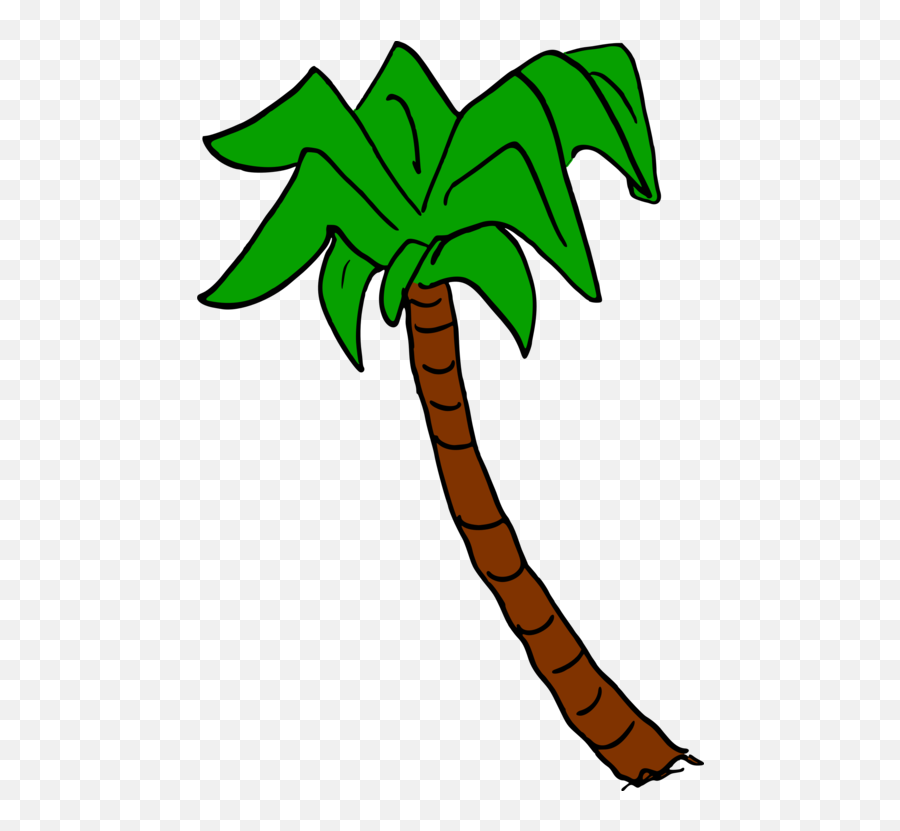 Plantleaftree Png Clipart - Royalty Free Svg Png Palm Tree Outline With Colour,Palm Tree Vector Png