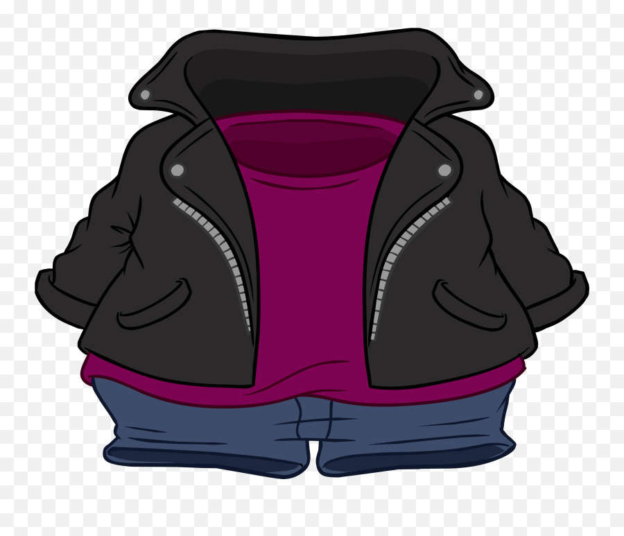 Black Leather Jacket - Free Penguin Código Black Leather Jacket Png,Icon Leather Jacket
