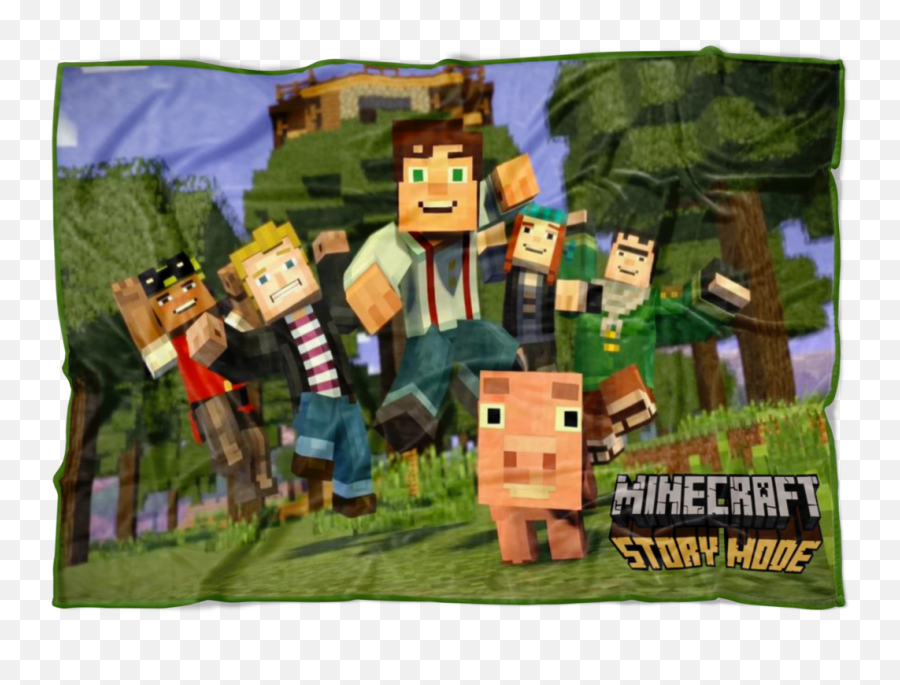 Minecraft Ray Tracing Story Mode Large Fleece Blanket 3d Unique - Minecraft Wallpaper Hd Png,Minecraft Tree Png