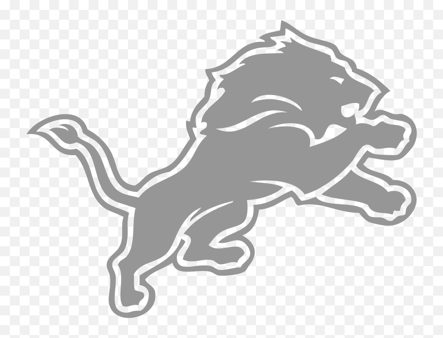 Drawing Lions Logo Detroit Lion - Detroit Lions Logo Black Png,Detroit Lions Logo Png