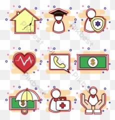 9 Insurance Icon Set Ai Free Download - Pikbest Girly Png,It Icon Set