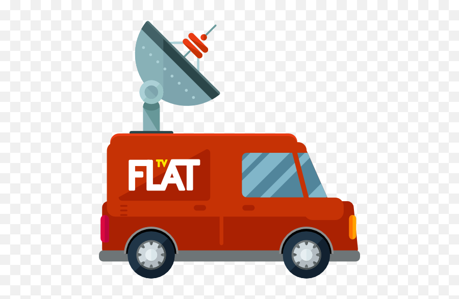 Car Transportation Transport Vehicle Satellite Van - News Car Png,Car Flat Icon