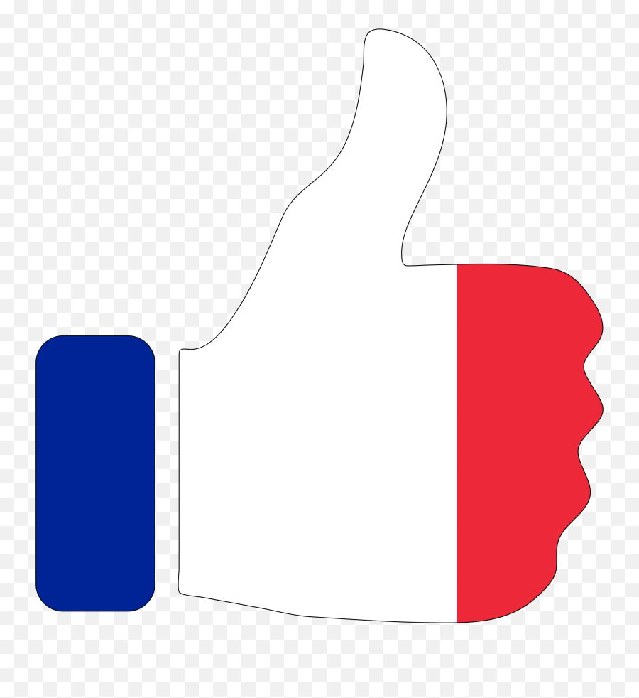 Thumbs Up With French Flag Free Svg - Thumbs Up In French Png,French Flag Png