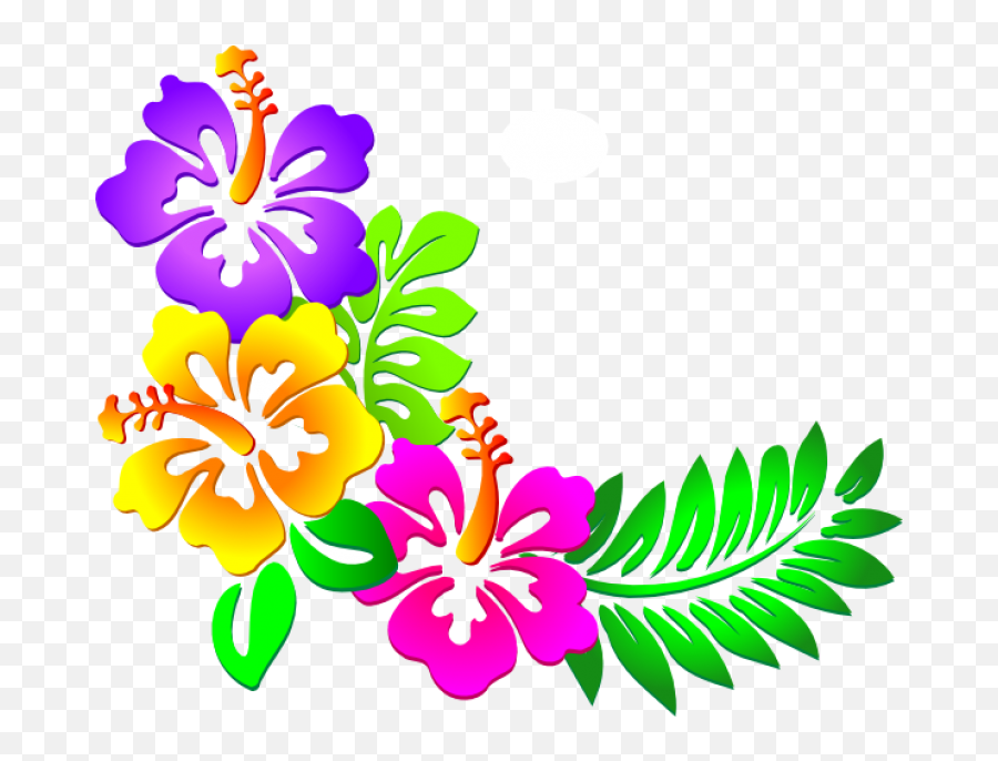 Hawaiian Flowers Clipart Png Image With - Hawaiian Flower Clipart,Hawaiian Flowers Png