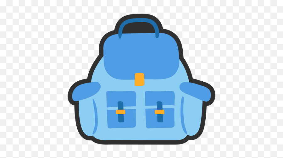 Blue Backpack Semi Flat Transparent Png U0026 Svg Vector Outing Icon