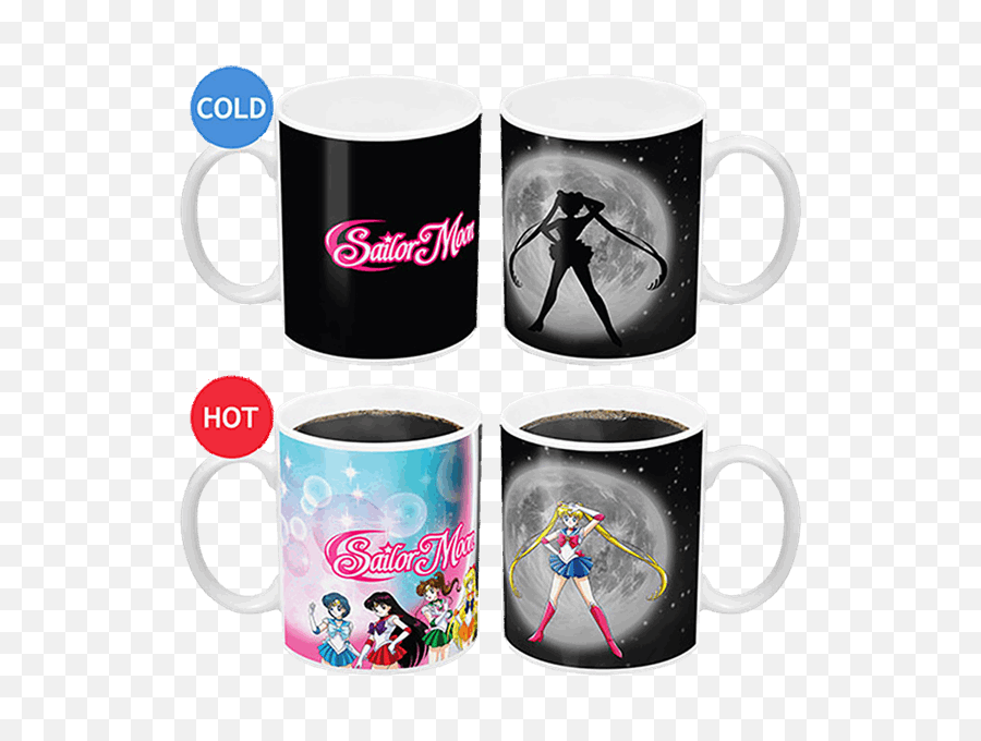 Logo Characters Heat Change Mug - Coffee Cup Png,Sailor Moon Logo Png