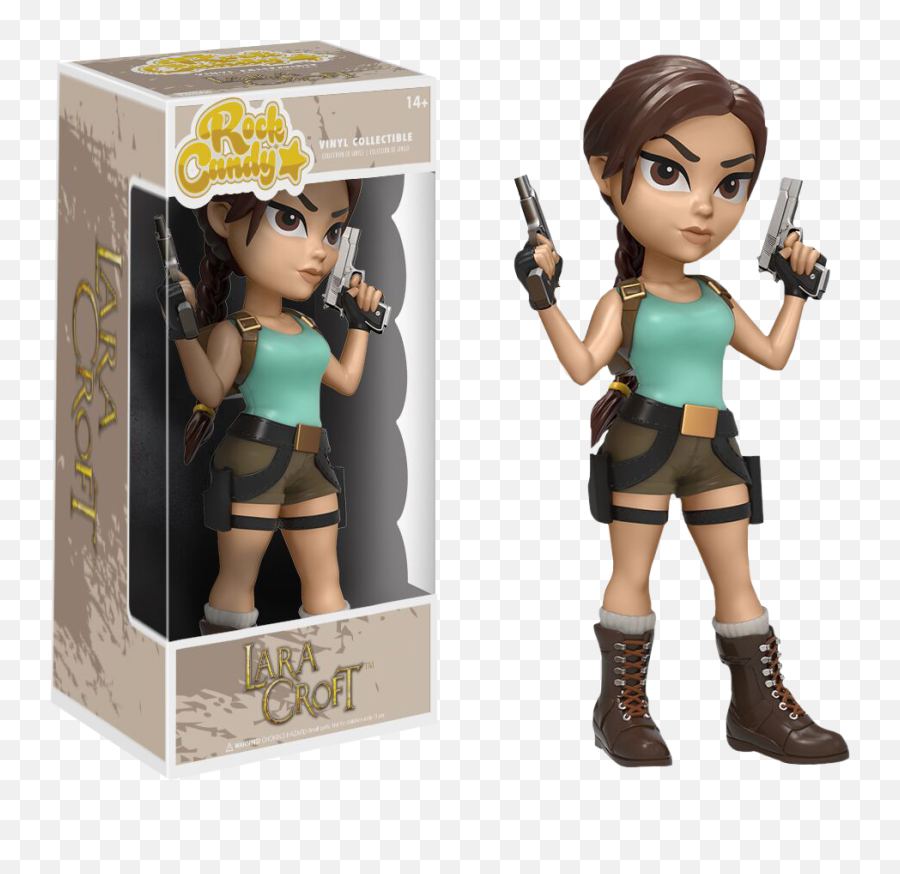 Two New Lara Croft Pop Figures Announced - Rock Candy Lara Croft Png,Lara Croft Transparent