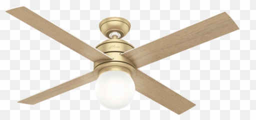 Hunter Hepburn 52 Indoor Ceiling Fan In Modern Brass - Ceiling Fan Png,Fan Png