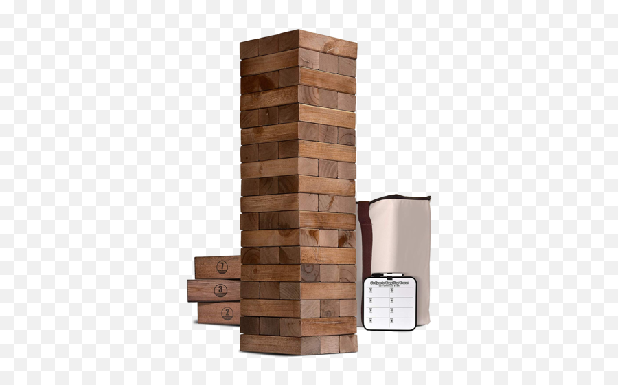 Giant Jenga Blocks Interactive Game Rental Bouncer World - Giant Wood Tumbling Tower Png,Jenga Png