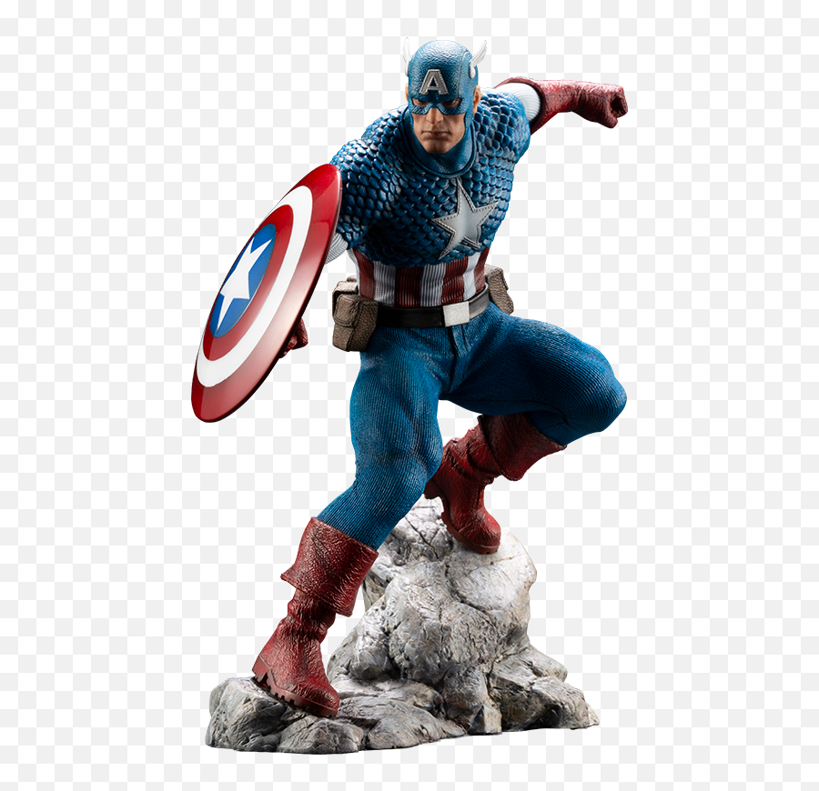 Marvel Premier Captain America Artfx Statue From Kotobukiya - Captain America Artfx Premier Statue Png,Captain America Transparent Background