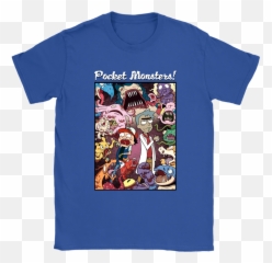 Rick And Morty Pocket Monsters Pokemon Mashup Shirts U2013 Nfl T - Shirts Store Cool Tim Mcgraw Shirts Png,Ash Ketchum Transparent