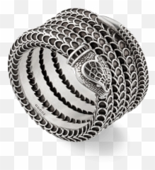 Gucci Garden Ring Aged Sterling Silver - Double Snake png