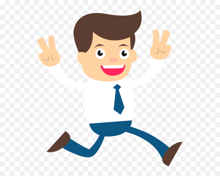 Happy Businessman Hands Raised Up - Happy Business Man Clip Happy Man  Animation Png,Hands Up Png - free transparent png images 
