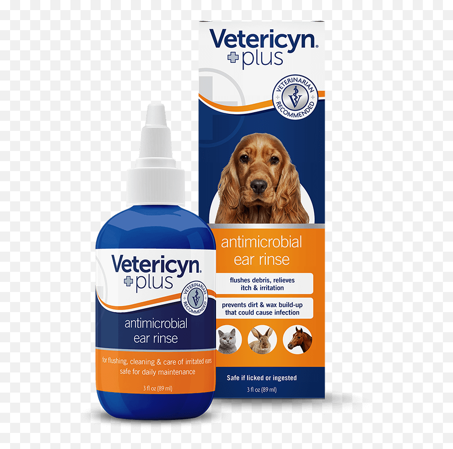 Vetericyn Plus Antimicrobial Ear Rinse - Conjunctivitis Eye Drops For Dogs Png,Dog Ears Png