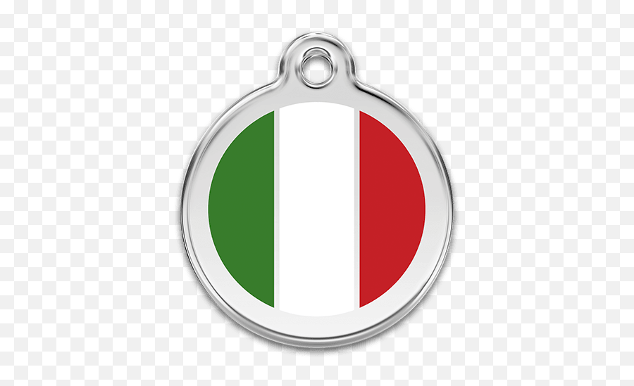 Red Dingo Enamel Pet Name Tag Italian - Emblem Png,Italian Flag Png