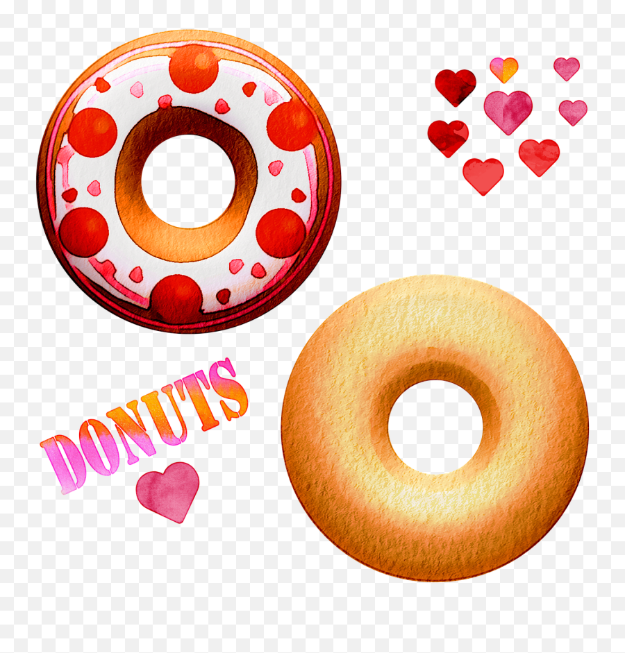 Watercolor Donuts Sweets Chocolate - Free Image On Pixabay Doughnut Png,Donuts Transparent Background