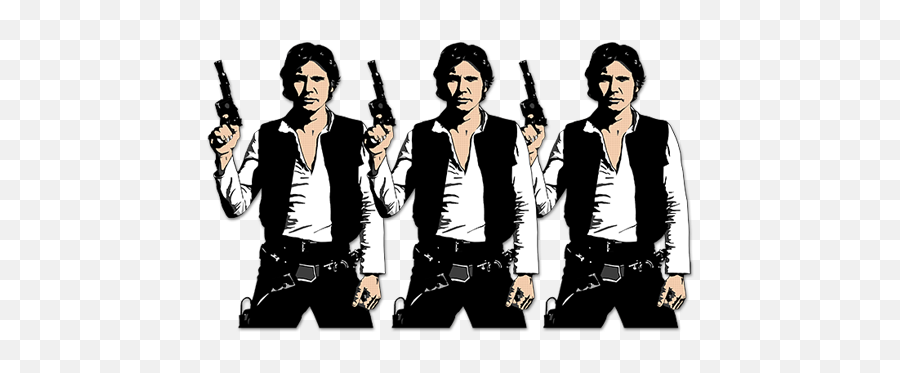 Wall Decal Triple Han Solo Muraldecalcom - Robert De Niro As Han Solo Png,Han Solo Png